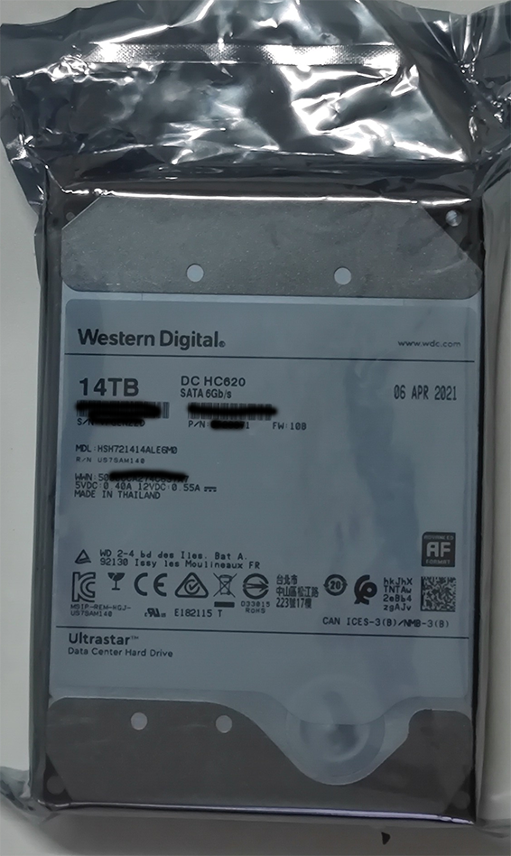 某鱼600元出头西数HC620 14T的全新硬盘值得买吗?