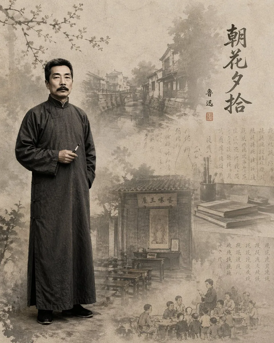 鲁迅《朝花夕拾》插画