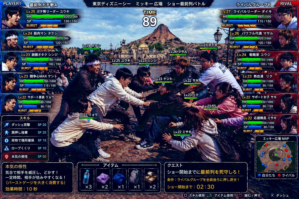 东京 DisneySea 前排战斗 UI
