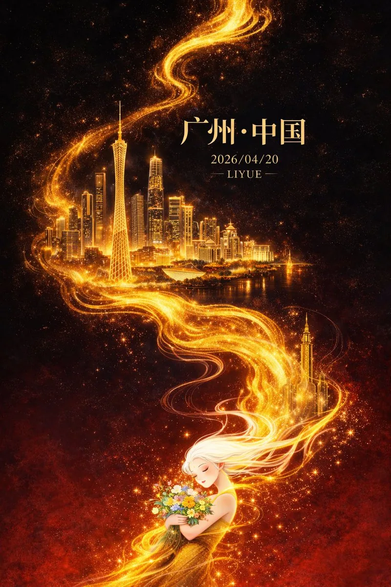 暗黑奇幻广州城市海报
