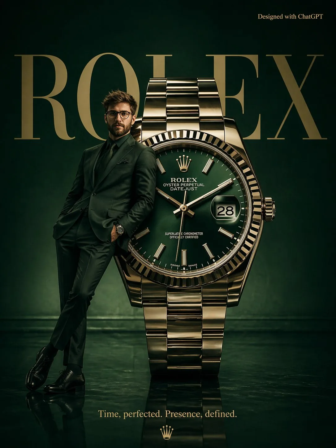 超现实 Rolex 奢华腕表时尚海报