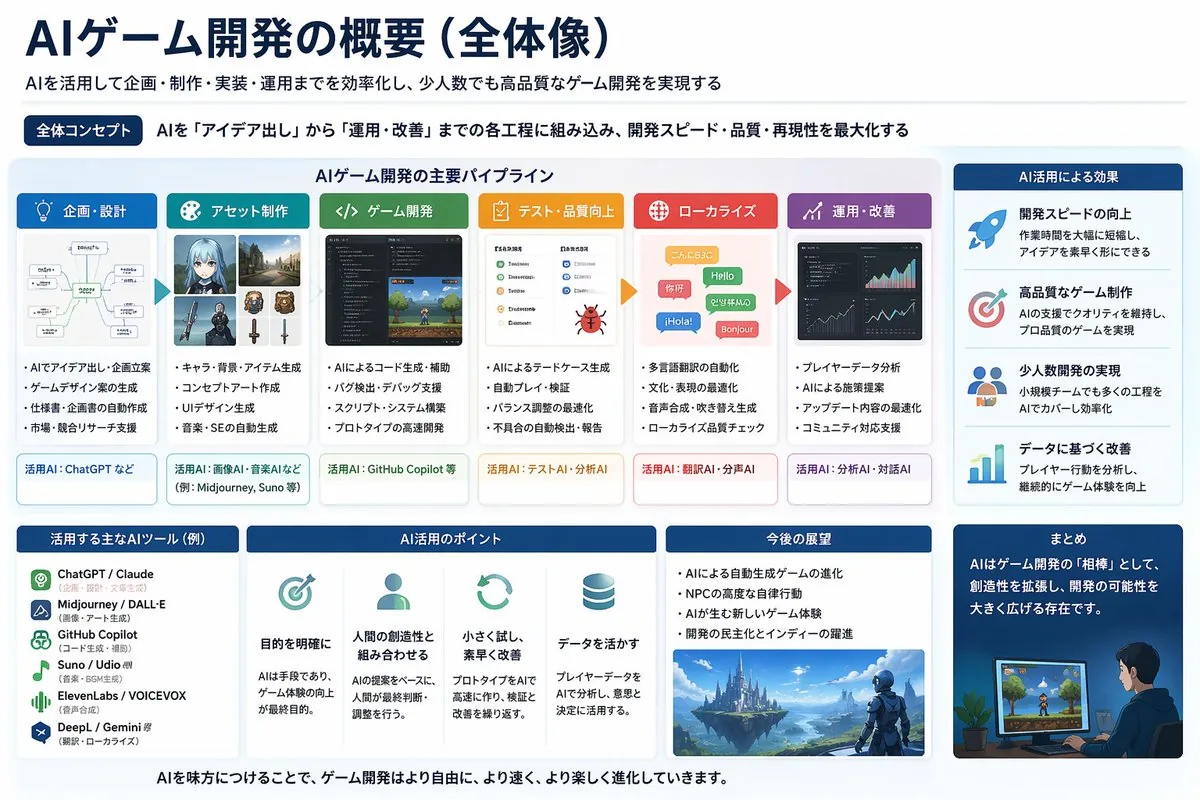 日式 AI 游戏开发概览幻灯片提示词