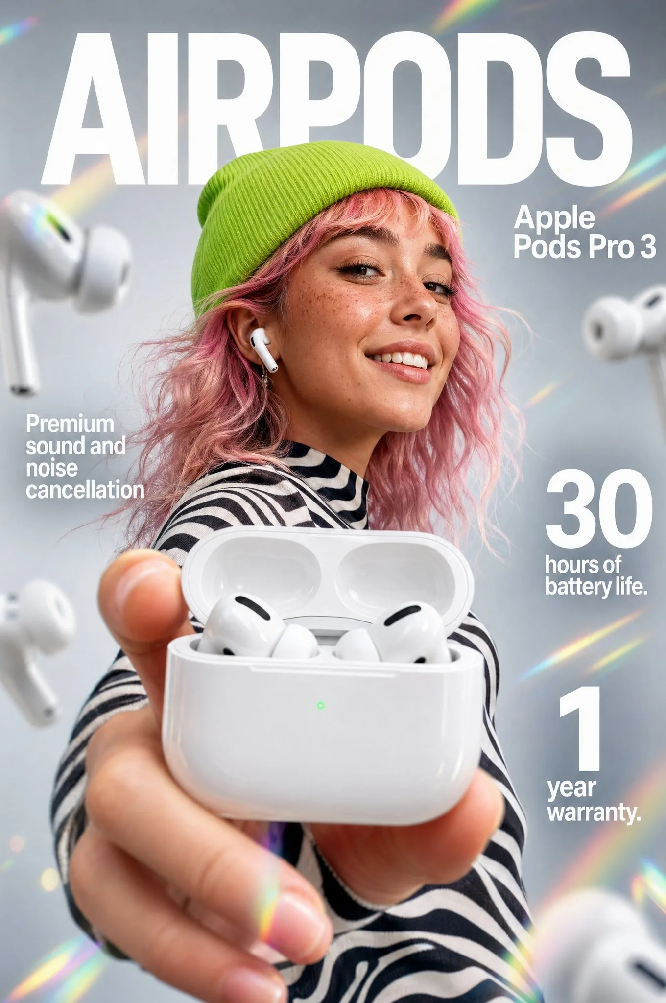 Apple Pods Pro 3 耳塞电商信息图